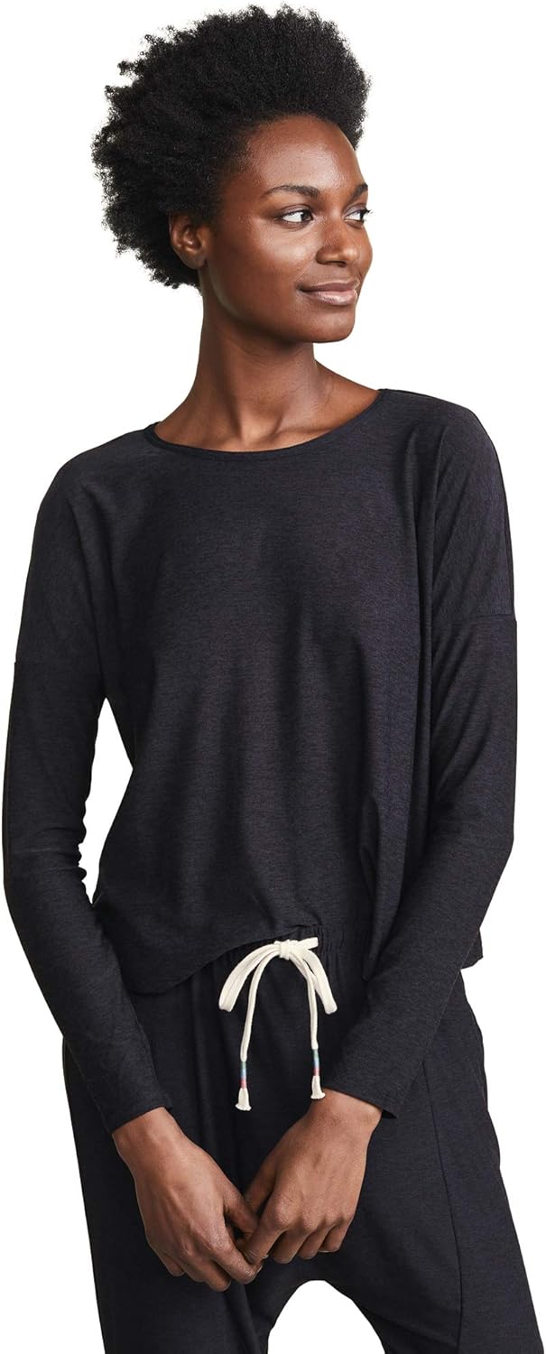 beyond yoga morning light cropped pullover