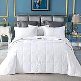 Globon Summer Down Comforter King Size, Extra Lightweight Blanket/Duvet Insert for Hot Sleepers, Noiseless & Extra Soft,106x90 inches,White