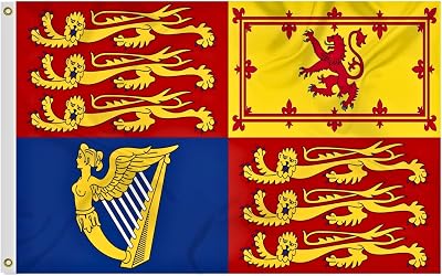 SHATCHI King Charles III Royal Standard Flag 5ft x 3ft Polyester