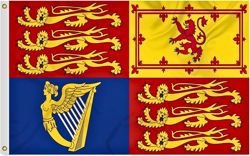 SHATCHI King Charles III Royal Standard Flag 5ft x 3ft Polyester