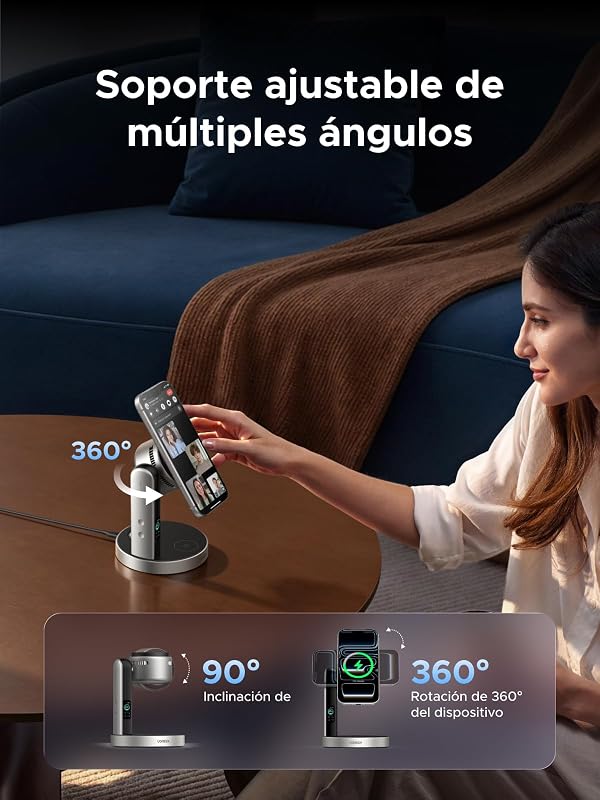 MagFlow Pro 3 en 1 Wireless Charger Qi2 25W, Ventilador Tec