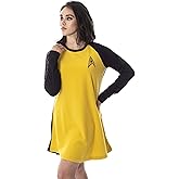 Star Trek Original Series Women's Juniors Costume Raglan Sleep Shirt Nightgown Pajama Top- Uhura, Kirk Or Spock