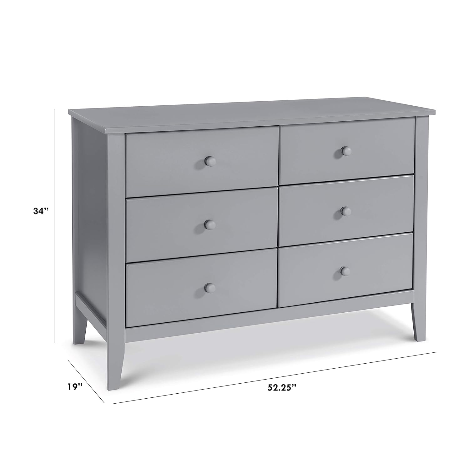 Carter's by Davinci Morgan 6-Drawer Dresser in Grey : Baby