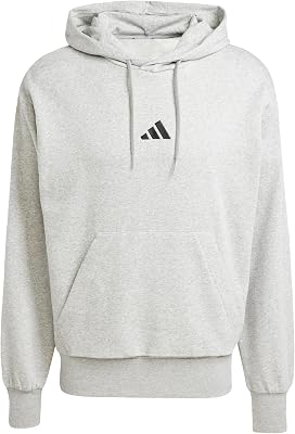 Men's Essentials Feelcozy Fleece Hoodie Medium Grey Heather/Black M M