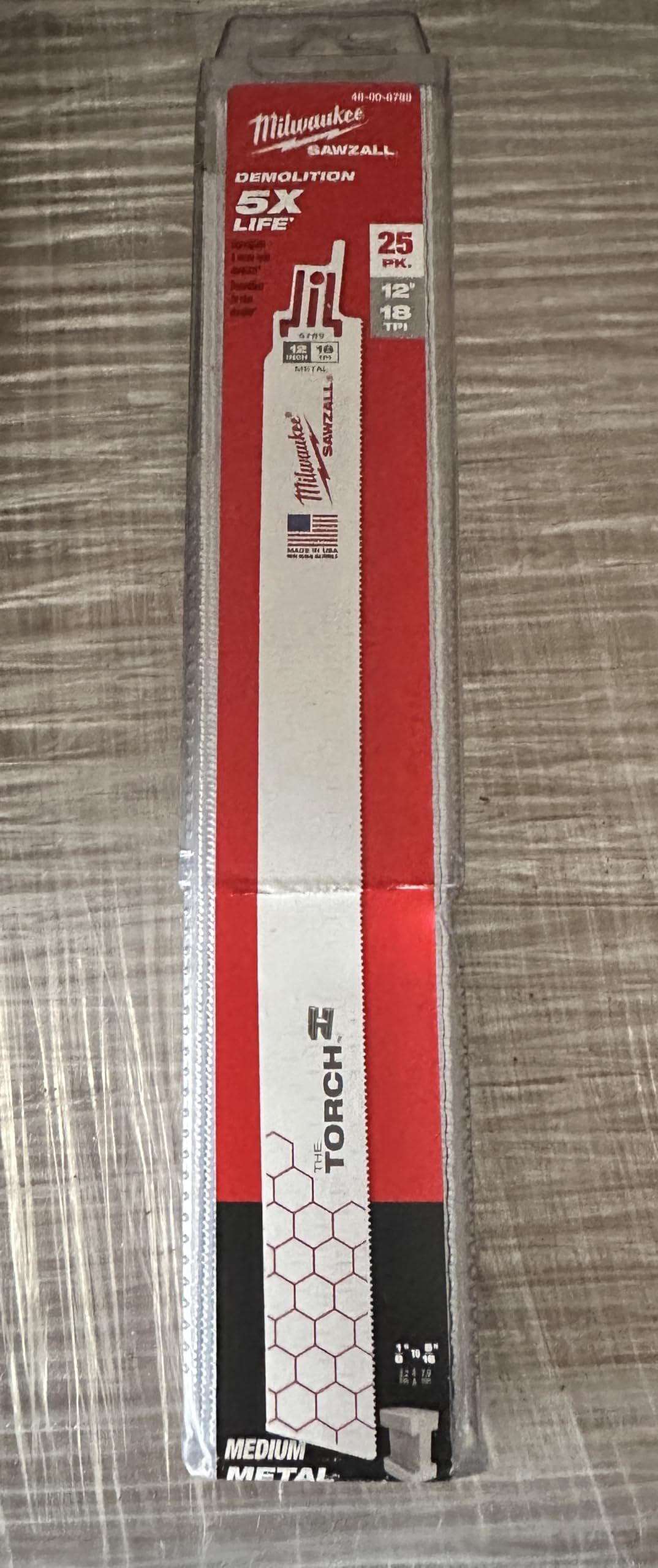 Milwaukee 12" 18 Tpi The TorchTM Sawzall Blade (25 Pack)