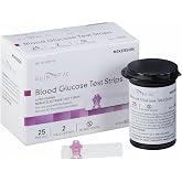 McKesson Quintet AC Blood Glucose Test Strips, 1 pk | Auto Coding, Noble Electrode Strips, for Self-Testing