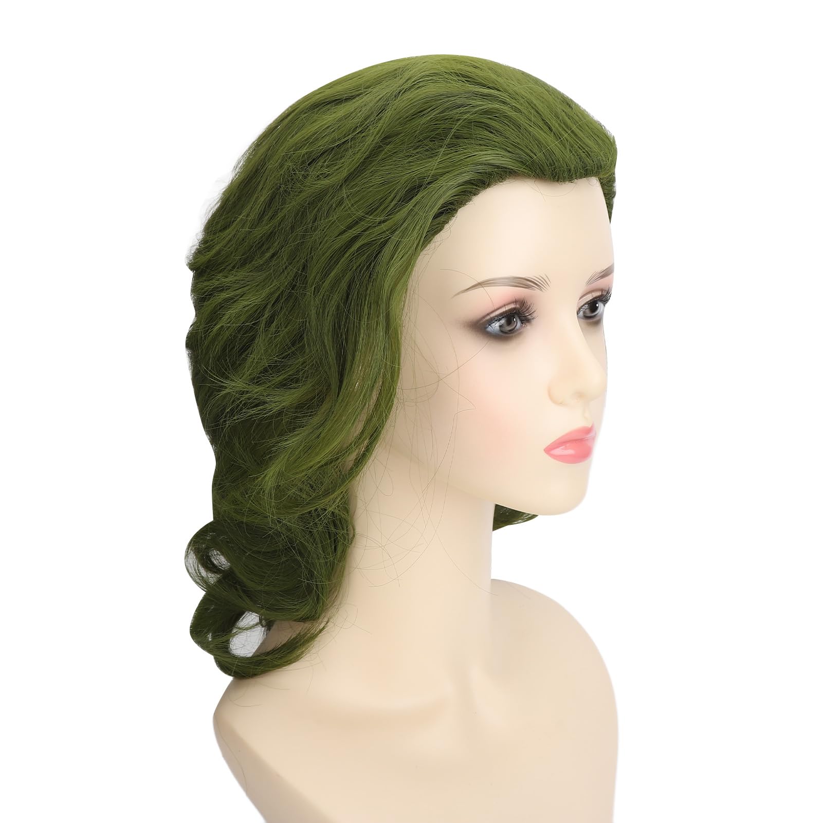 Joker Cosplay Wig Anime Character Wig Mixed Green Short Curly Wig, Arthur Fleck Wig for Masquerade Anime Dress Up Daily Wear