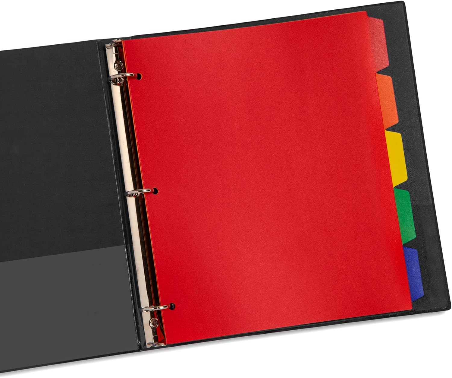 Plastic Index Dividers, Assorted 5-Tab, 3 Sets : Office Products