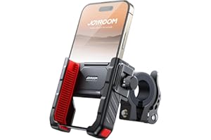 JOYROOM Motorcycle Bike Phone Mount Holder - Bicycle Handlebar Cell Phone Mount - Stroller Scooter Phone Clip for iPhone Samsung Galaxy 4.7''-7'' Smartphones