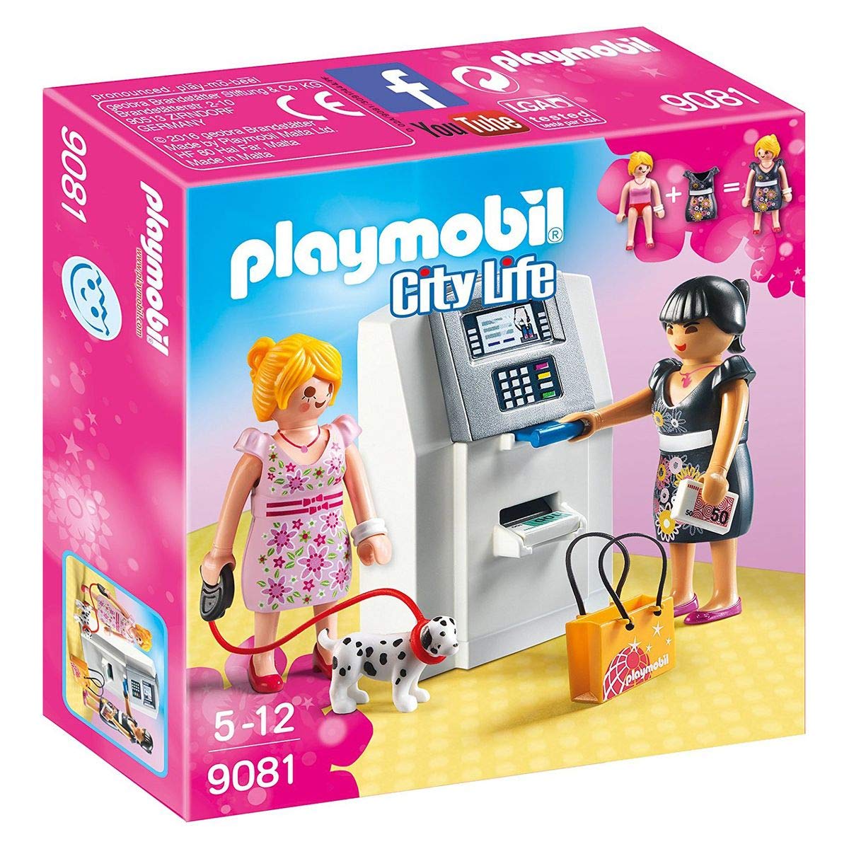PlayMOBIL 9081 City Life ATM with Functional Cash Serving Mechanism, Fun Imaginative Role-Play, PlaySets Suitable for Children Ages 4+
