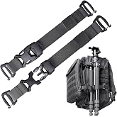 Pitozer Molle Attachment Strap for Tactical Military backpack 24"Adjustable | Compression Tie Down Strap to Secure Gear Tripod Sleeping Bag Modular Accessories Strap for Rush Tier System,Heavy Duty Nylon