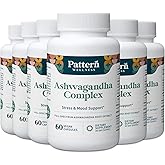 Pattern Wellness Ashwagandha Complex for Men & Women – Organic KSM-66® & Black Pepper Extract – Supports Stress Response & Energy Balance – Non-GMO – 360 Vegan Capsules