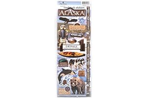 Paper House Productions STCX-0159E Travel Cardstock Stickers, Alaska 2 (6-Pack)