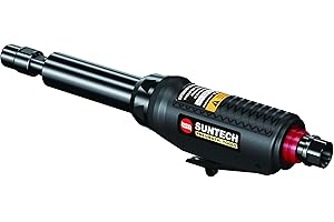 SUNTECH SM-5E-5300 1/4" Extended Die Grinder, 0.3HP, 25,000RPM, Built-in Composite Grip, Black