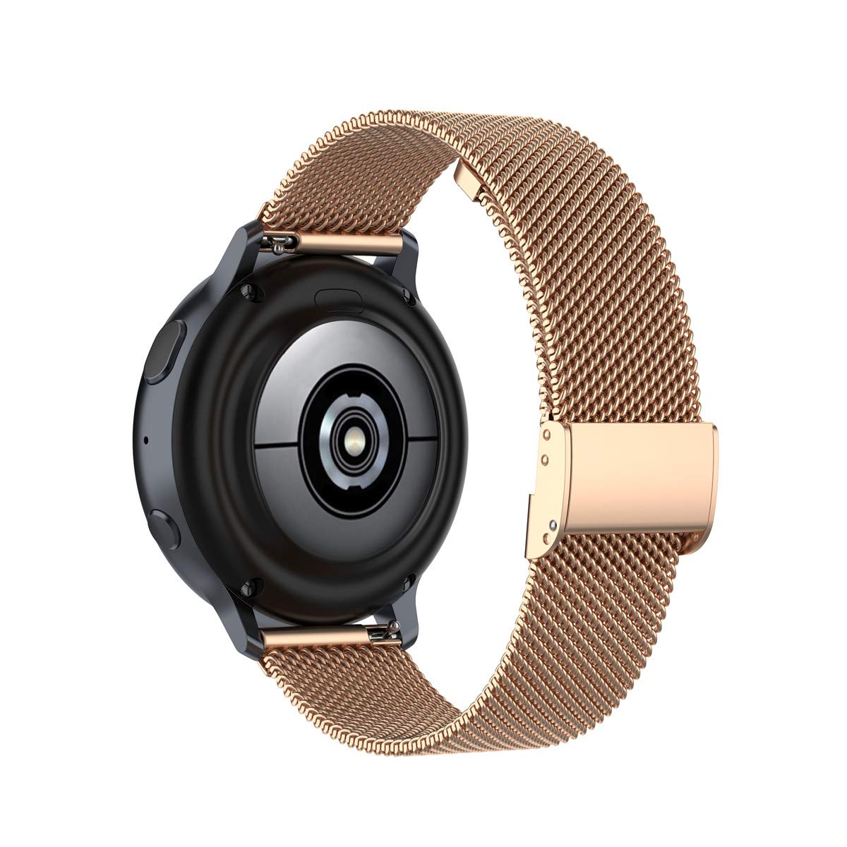 KOMI 18mm Stainless Steel Straps Compatible with Huawei Watch/Fit, Quick Release Band Replacement Compatible with Huawei Talkband B5/Fossil Women's Sport/LG Watch Style (18mm, rose)