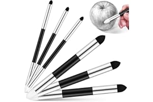 6pcs Artist Blending Sponge Pen, 2 Sizes Double-Headed Pastel Blending Stump Pencil Sketch Brush Rubbing Lucy Drawing Art Foa