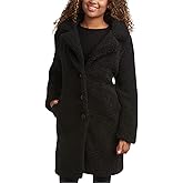 URBAN REPUBLIC Womens Sherpa Winter Coat - Long Sherpa Winter Coats for Women Button Up Fuzzy Jackets Outerwear
