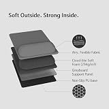 SenseAGE Mouse Pad with Wrist Support Grey 225x155 mm Non-Slip Leather Base view 6
