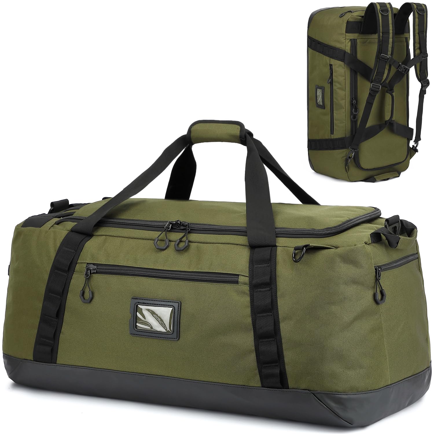 TUGUAN Reisetasche Groß XL Weekender Reise-Rucksack für Herren Damen Wasserdicht Extra großes Gepäck Handgepäck Tasche für Urlaub Camping Sport Duffel Bag 100 Liter, Grün