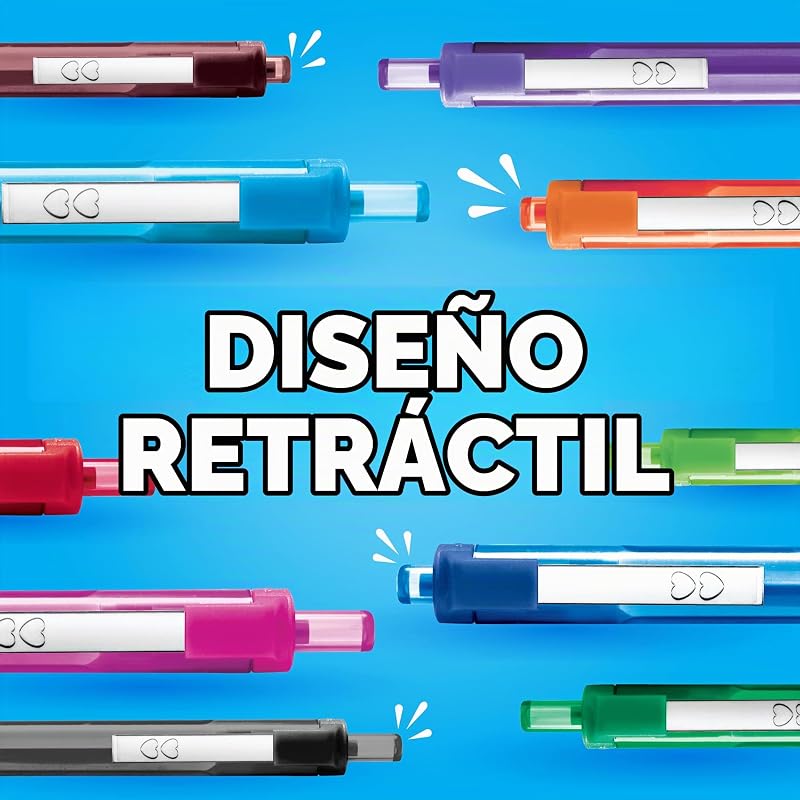 Caneta esferográfica retrátil paper mate inkjoy 300rt | ponta média (1,0mm) | preto | pacote de 12