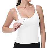 V VOCNI Nursing Tank Tops for Breastfeeding Workout Crop Top Longline Nursing Sport Bra Maternity Bras for Pregnancy