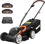 WORX 36V/40V Max WG779E Cordless Lawn Mower 34cm 30L Bag 2 Batteries 2.5Ah view 1