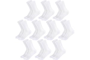 Kids Crew Socks Girls Cushioned Athletic Socks Boys Cotton Breathable Dress Socks Sports School Uniform Youth