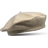 French Wool Beret Hat - Classic Stretchable - One Size Fits Most - Solid Color - Stylish Chic Parisian