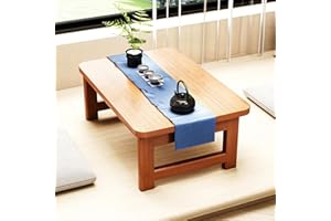 Foldable Coffee Table Floor Tables Low Table for Sitting on The Floor, Meditation and Tea Altar, Folding Tatami Tea Table, Ja