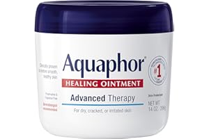 Aquaphor Healing Ointment, Advanced Therapy Skin Protectant, Multi-Purpose Healing Ointment and Body Moisturizer, For Dry, Cracked Skin, Minor Cuts and Burns, 14 Oz Jar