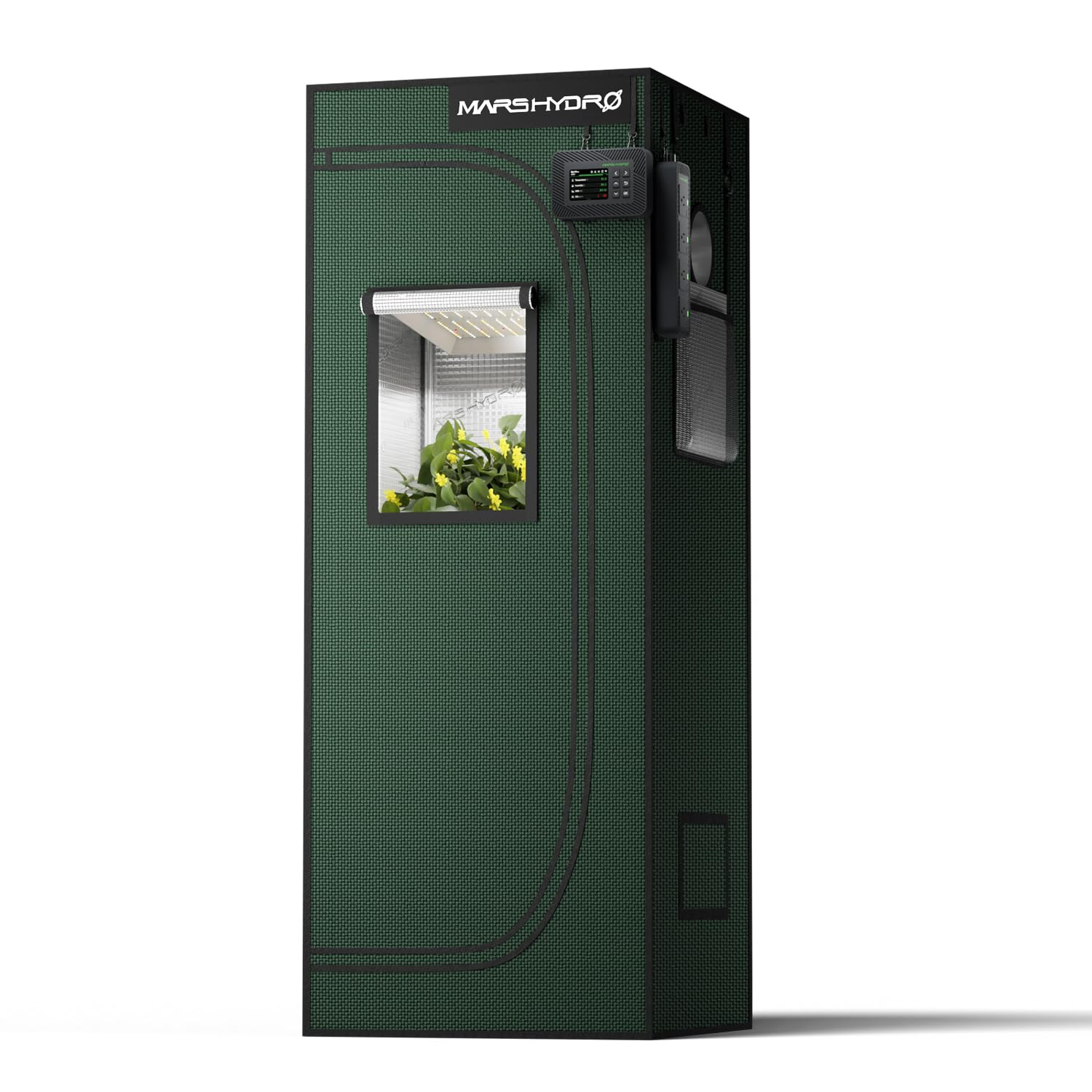MARS HYDRO 2x2x5 Grow Tent Pro, 24"x24"x63" 2000D Thickened Polyester Canvas & High Reflective Mylar, Larger Observation Window, Controller & Socket Hanger,for TS600/FC1500/TS1000 Indoor Plant Growing Image