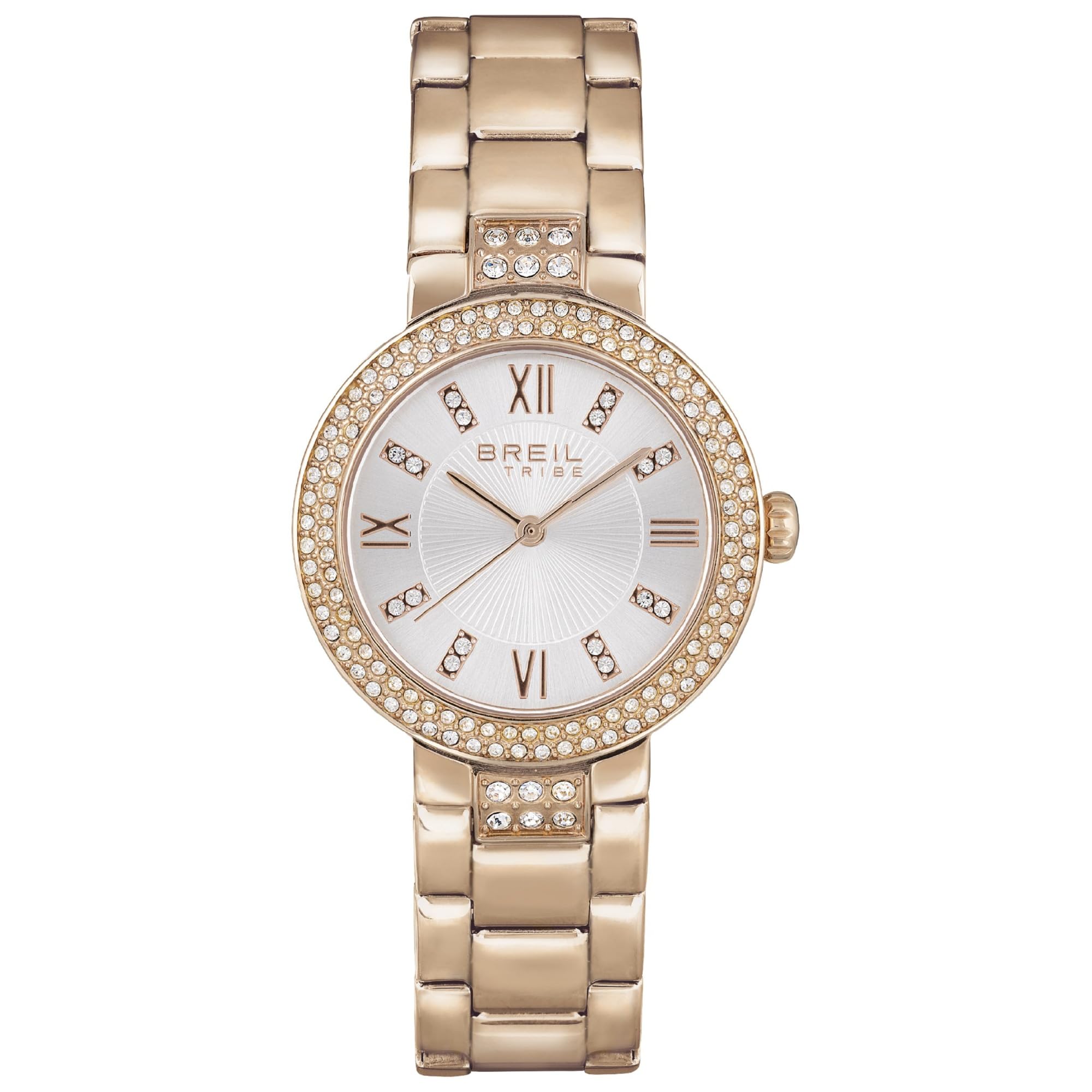 Breil Ladys' Dance Floor Watch Collection Mono-Colour Silver dial 3 Hands Quartz Movement and IP Coloured Stainless Steel Bracelet EW0505