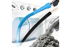 Holikme 2 Pieces Dryer Vent Cleaning Kit, Dryer Vent Cleaner Lint Vacuum Attachment and Flexible Lint Brush, Vacuum Hose Atta