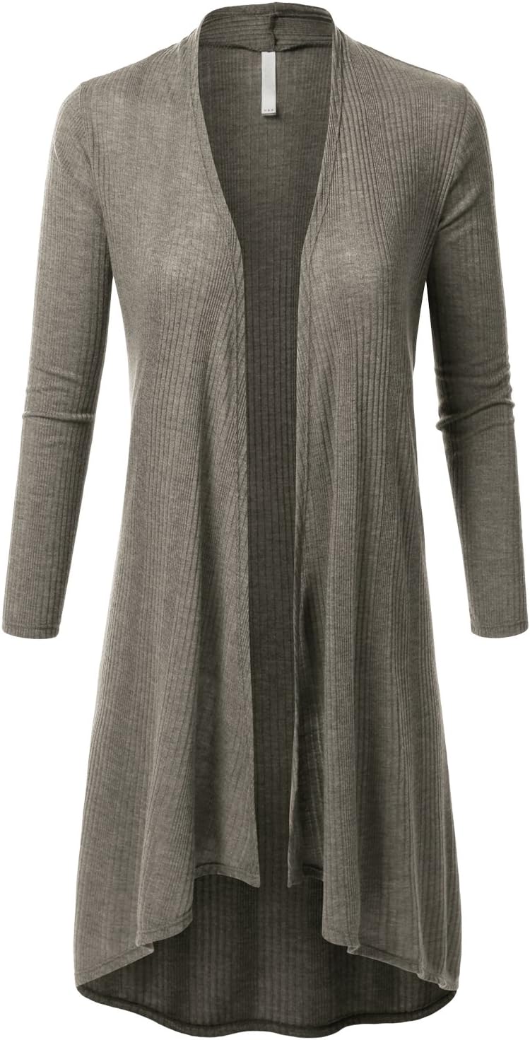 URBANCLEO Womens Hacci Open Drape Maxi Long Duster Cardigan Sweater