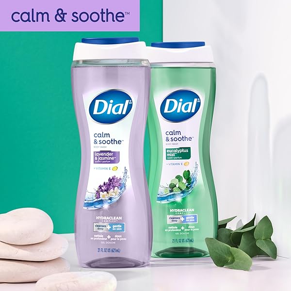 DIAL BODY WASH, CALM & SOOTHE LAVENDER & JASMINE SCENT, 32 FL OZ
