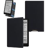 LaoShuSheng Magnetic Case for Xteink X4 Pro eReader 4.3" (Rock Black) | Ultra-Lightweight Premium PU Leather Protective Cover with Magnetic Closure for Xteink X4 Pro E-Reader