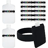 3oz Urine Test Complete Kit, 2 Smaller Translucent Portable Empty Bottle, Hidden Hi-Stretch Leg Strap and Thermal Sample Bag, 10 Temperature Test Strips, Urine Bottle Kit Test Practice at Home