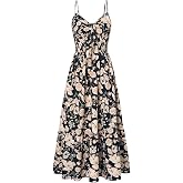 GRACE KARIN Womens Summer Maxi Floral Beach Dresses 2026 | Pocket Long Casual Flowy Boho Vacation Dress Spring Wedding Guest 