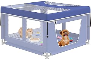 besuhot Puppy Playpen Cover, Fit for 42X42 Inch Dog Playpen, Used to Prevent Pets from Escaping（Contains Only Cover）