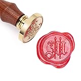 Mceal Wax Seal Stamp, Brass Seal with Wooden