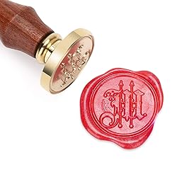 Mceal Wax Seal Stamp, Brass Seal with Wooden