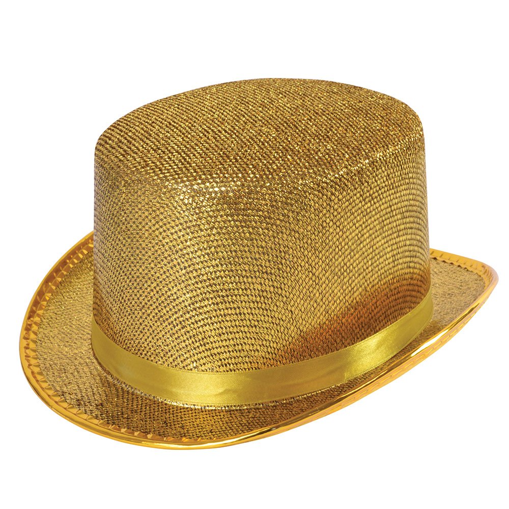Bristol Novelty BH467 Top Hat Gold Lurex, UnisexAdult, One Size
