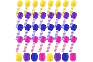 Youdaju 40 Sets Microphone Candy Tubes Plastic Toy Microphone Colorful Fake Prop Microphone Rock Star Toy Microphone Candy Tube Karoke Theme Party for Disco Singer Stage Prop Birthday Party Favors