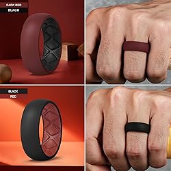 Egnaro Silicone Ring Men 1/4/5/6/7 Multipack of