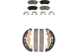 Transit Auto Front Rear Ceramic Brake Pads And Drum Shoes Kit Replacement For 2011-2014 Mazda 2 KCN-100452