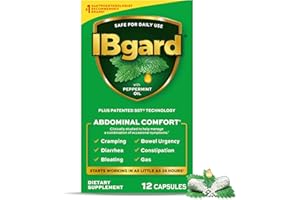IBgard Gut Health Supplement, Peppermint Oil Capsules for Abdominal Comfort, 12 Capsules