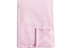 david's kids Micro Fleece Minky Baby Blanket for Boys Girls with Double Layer and Soothing Raised Dots, Breathable and Soft L