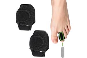 2pcs Toe Corrector for Women & Men, Nylon Adjustable Anti-Slip Toe Straighteners Splints with Aluminum Plates Brace Suitable 