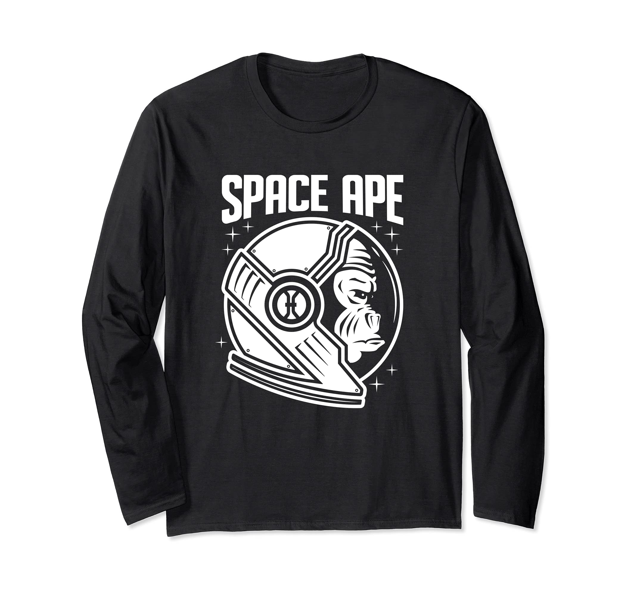 Space Ape Gorilla Astronaut Helmet Long Sleeve T-Shirt