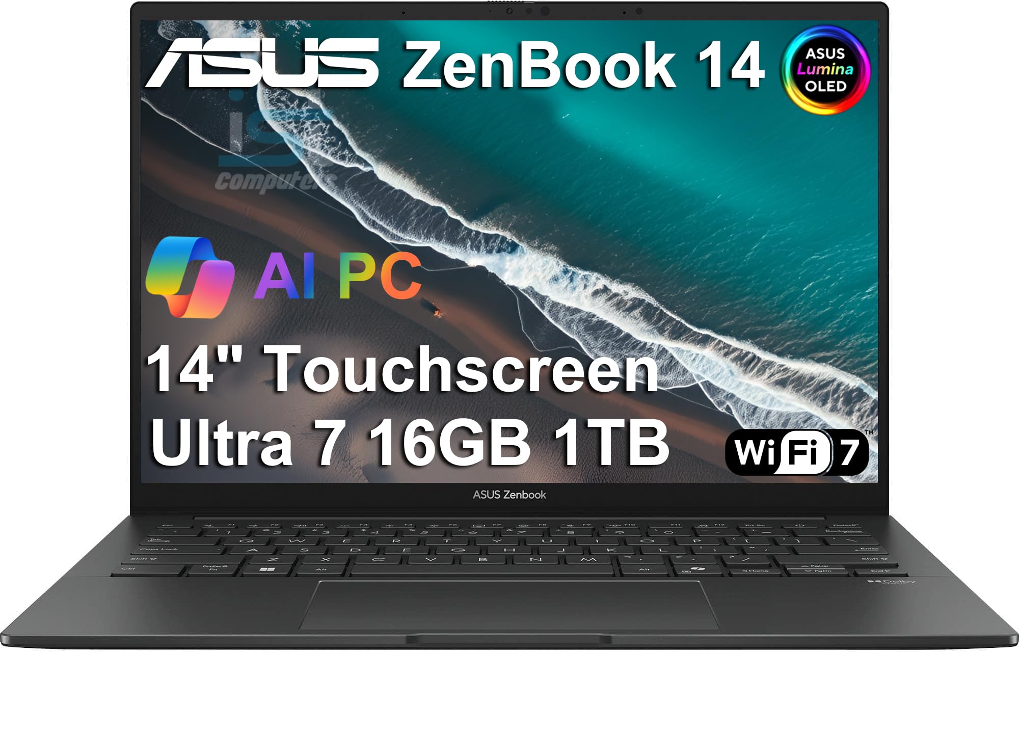 ASUS Zenbook 14 OLED Touchscreen AI PC Laptop,14